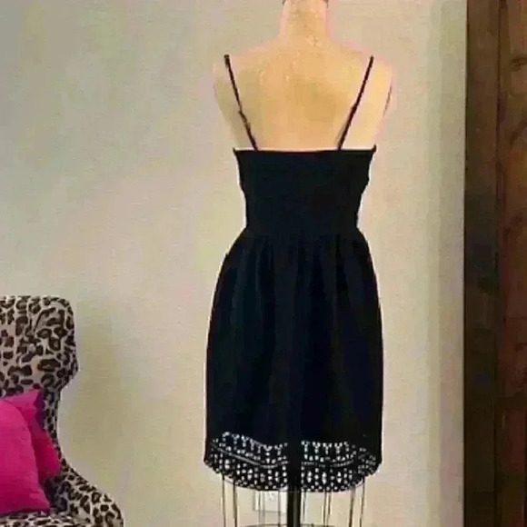 Black eyelet detail dress, Size S, by Three Pink Hearts - Picture 4 of 7